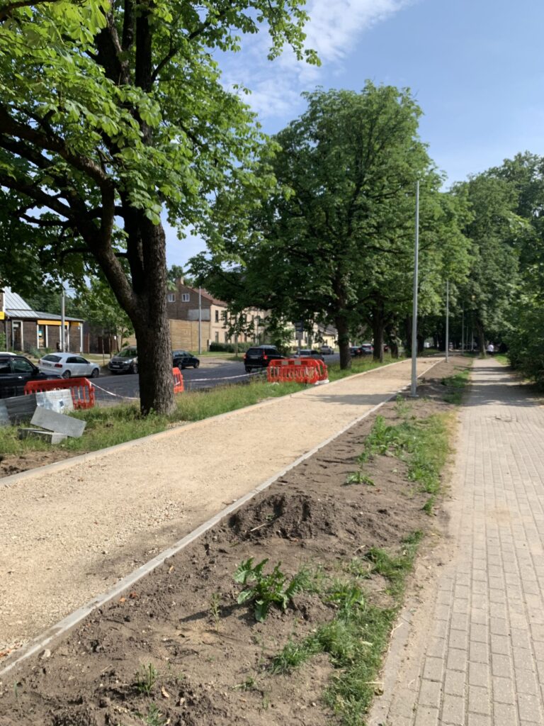 Velosipēdu ceļš Centrs - Ziepniekkalns (Akmeņu iela, Vienības gatve, Telts iela, Valdeķu iela) - Bike path - construction photos