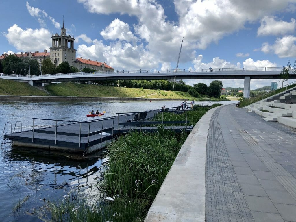 Neries dešiniosios krantinės (Upės g.) - Bike path, Sports field or court, Waterside - construction photos