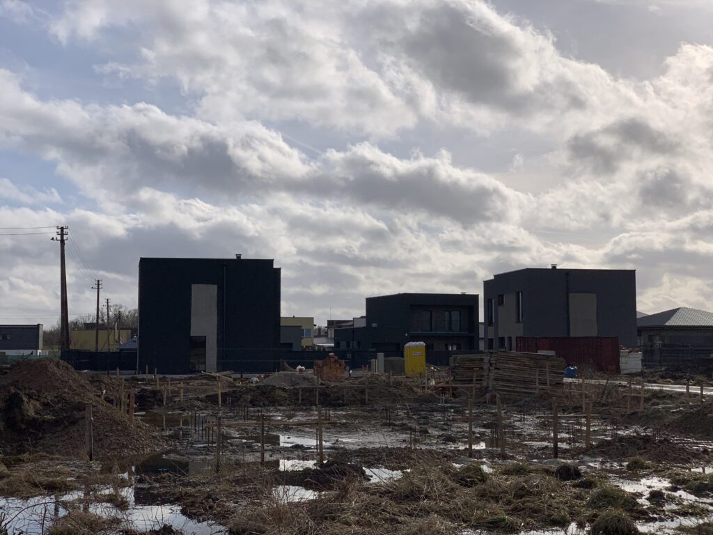 M. ir P. Šalčių g. 45-57 (M. ir P. Šalčių g. 45-57) - Rindu mājas - būvdarbu attēli