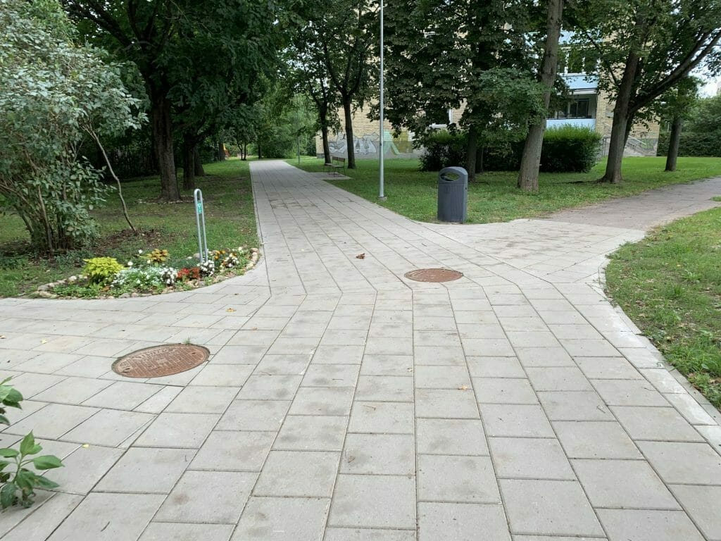 Žirmūnų trikampio modernizavimas (Tuskulėnų g.) - Bike path, Pedestrian path - construction photos