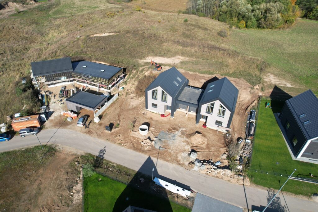 Versmių parkas (Versmių g. 2, 4, 6, 7, 8, 9, 10, 11, 12, 13, 15, 16, 17, 19 - 47) - Land plots, Private house community - construction photos