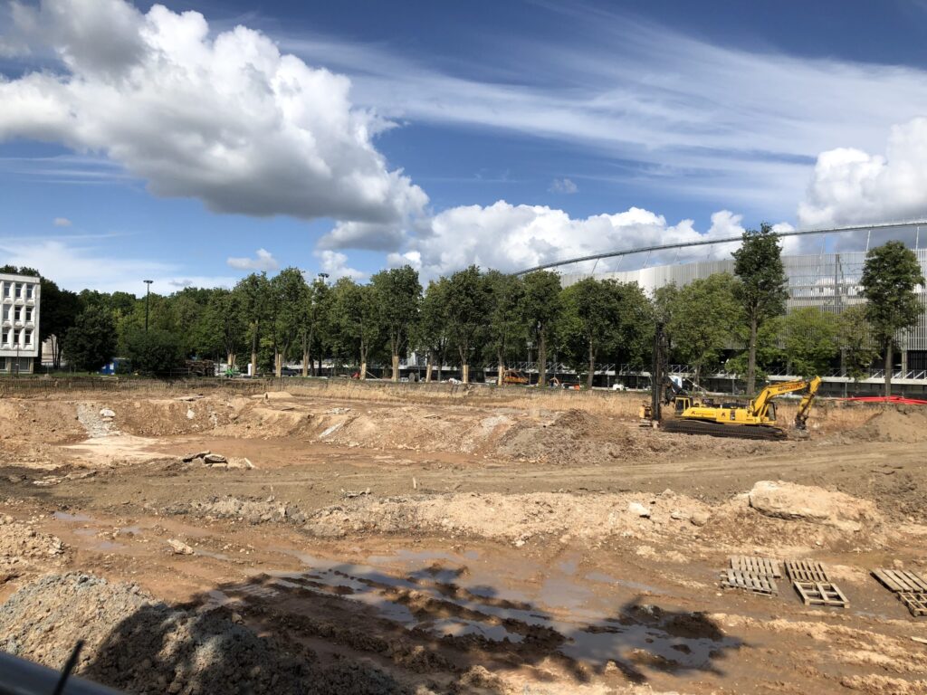 Kauno lengvosios atletikos maniežas (Perkūno al. 5) - Sports arena - construction photos