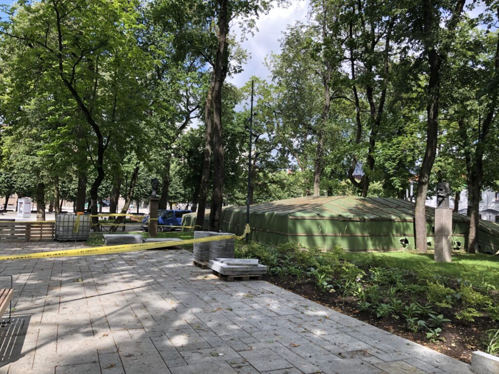 Miesto sodas (Laisvės al.) - Park - construction photos