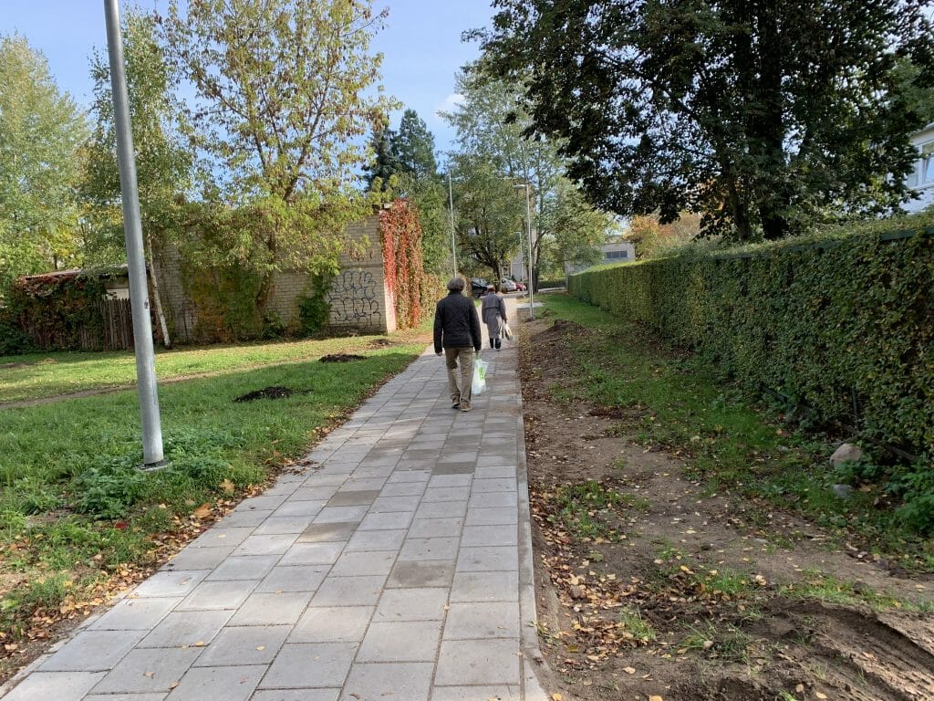 Žirmūnų trikampio modernizavimas (Tuskulėnų g.) - Bike path, Pedestrian path - construction photos