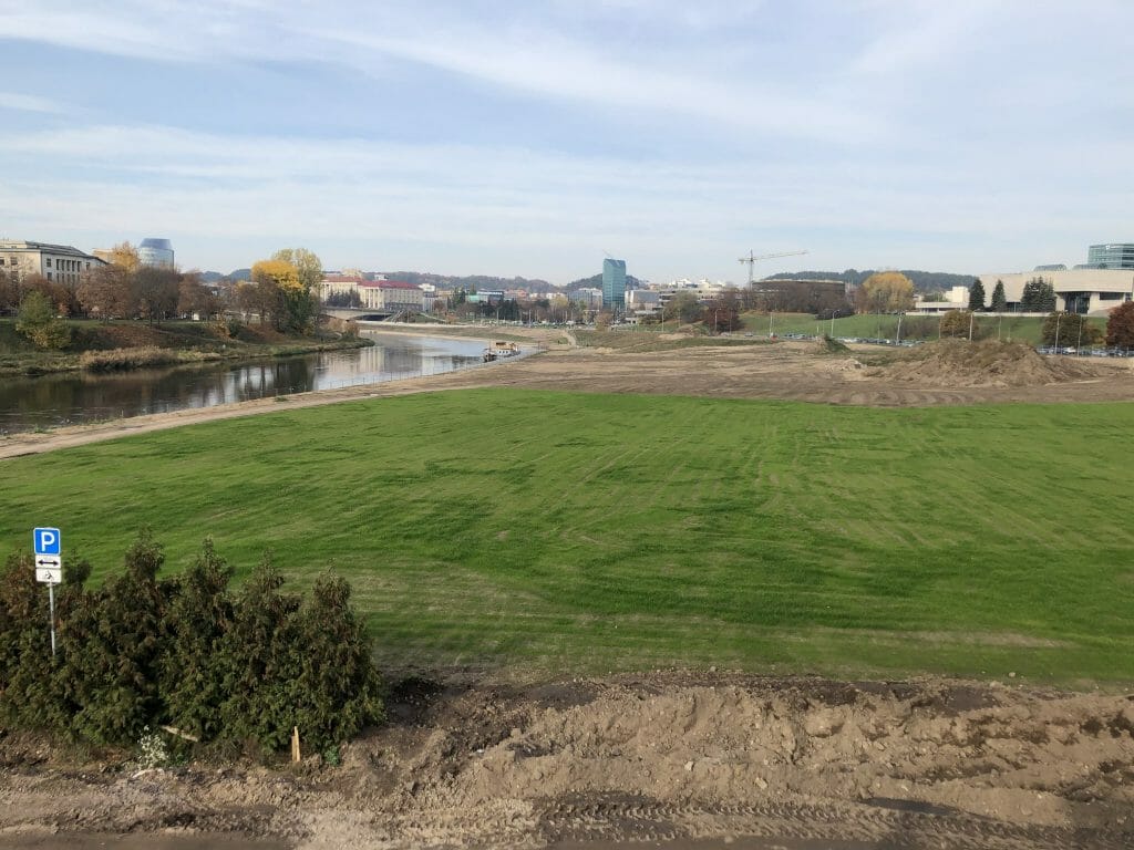Neries dešiniosios krantinės (Upės g.) - Bike path, Sports field or court, Waterside - construction photos