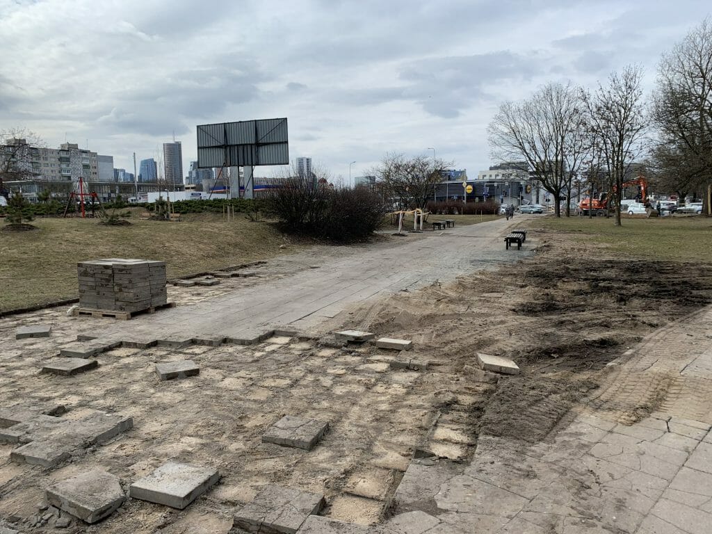 Žirmūnų trikampio modernizavimas (Tuskulėnų g.) - Bike path, Pedestrian path - construction photos