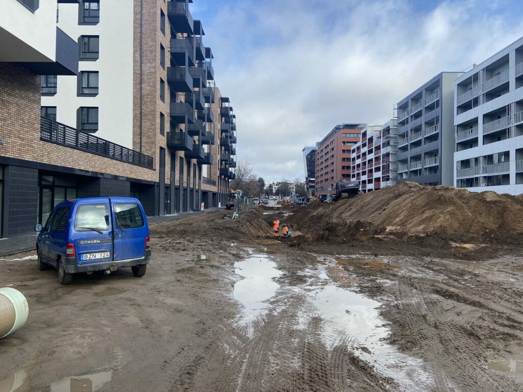 Kernavės g. (Kernavės g.) - Bike path, Street - construction photos