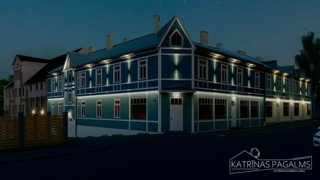 Katrīnas pagalms (Katrīnas dambis 6, Piena iela 2, 4) - Daugiabutis - vizualizacija