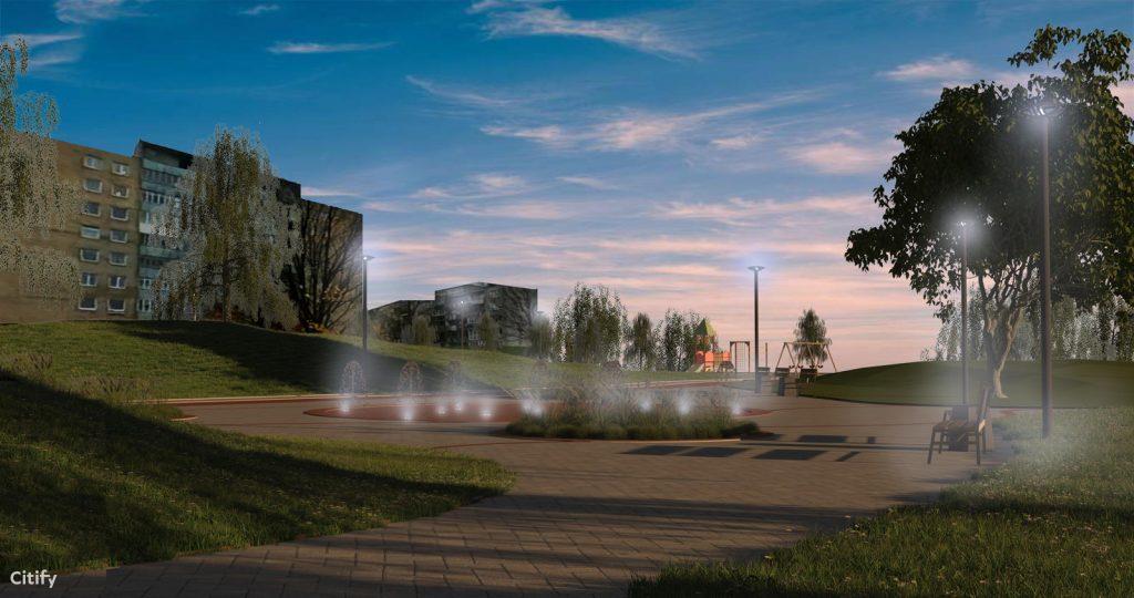 Neringos skveras (Šilutės pl.) - Square - visualization