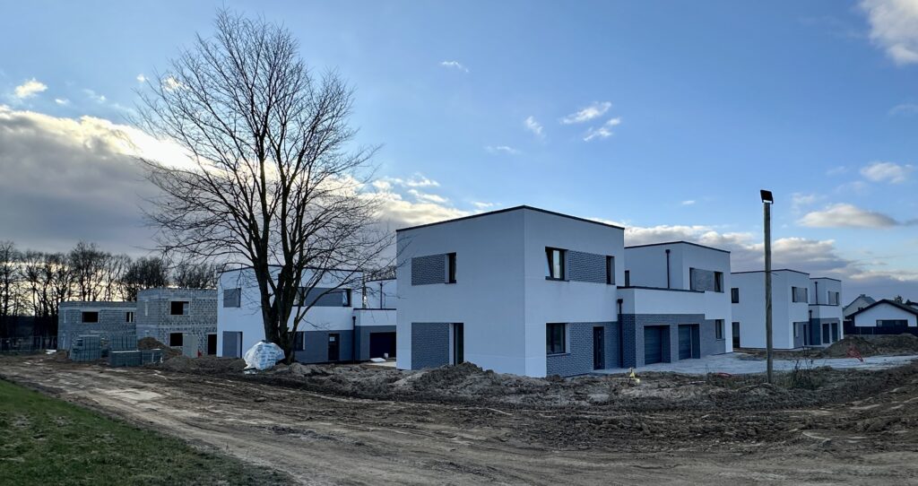 Matiškių terasos (Matiškių g. 71, 73, 75, 77, 79, 81, 83, 85) - Row housing - construction photos