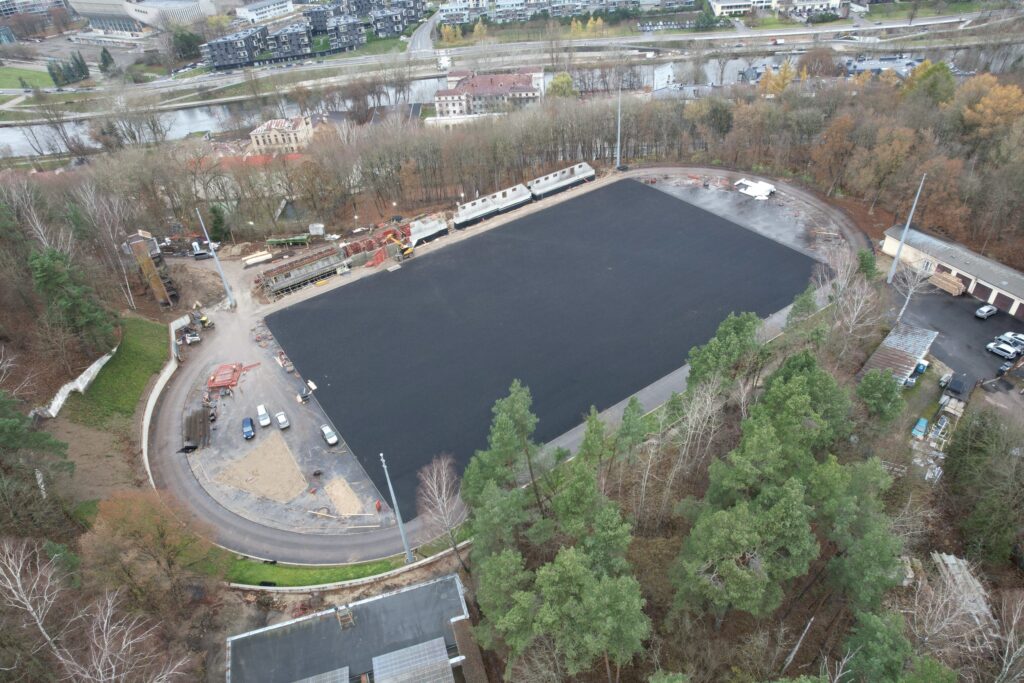 Kalnų parko stadionas (T. Kosciuškos g. 7) - Sports field or court - construction photos