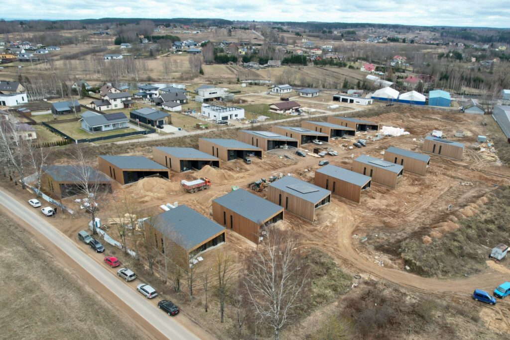 Home plus (Kolektyvo g. 33, 35, 37, 39, 41, 43, 45, 47, 49, 51, 53, 55, 57, 59, 61, 63, 67, 69, 71, 73, 75, 77, 79, 81, Nemėžis) - Private house community - construction photos