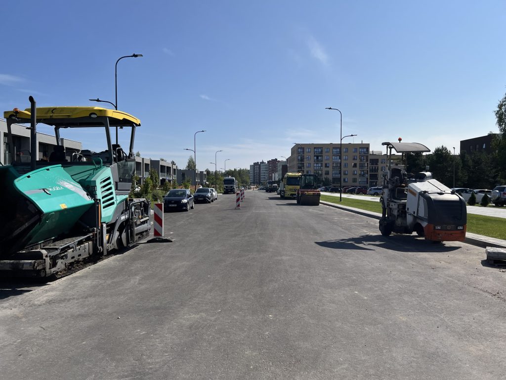 J. Bretkūno g. atkarpa tarp Įsruties ir Tolminkiemio g. (J. Bretkūno g.) - Street - construction photos