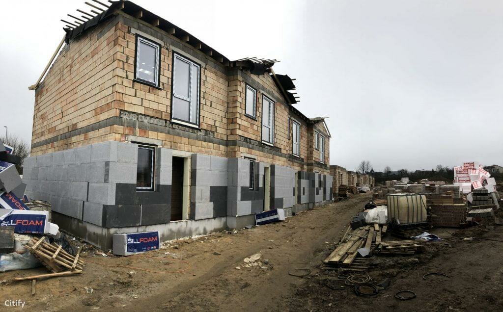 Kotedžai Kalnėnuose (Savičiūnų g.) 2 etapas (Savičiūnų g. 35A, 35B) - Row housing - construction photos