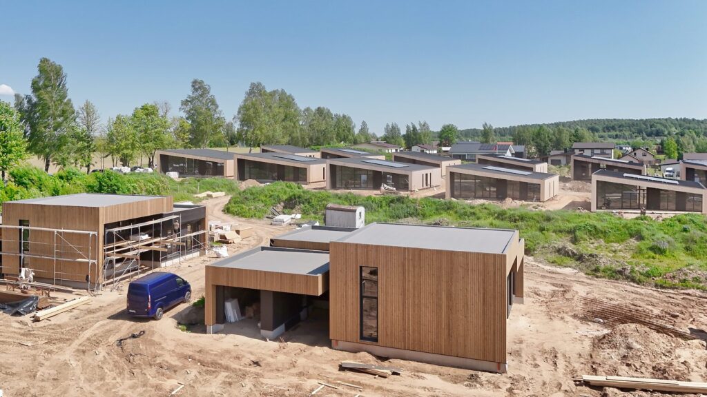 Home plus (Kolektyvo g. 33, 35, 37, 39, 41, 43, 45, 47, 49, 51, 53, 55, 57, 59, 61, 63, 67, 69, 71, 73, 75, 77, 79, 81, Nemėžis) - Private house community - construction photos