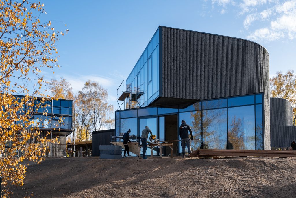 Duonos kalnas 1 etapas (Duonos Kalno g. 20, 22, 24, 26) - Private house community - construction photos