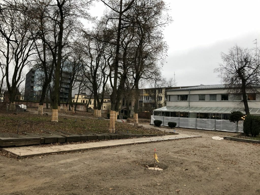 Miesto sodas (Laisvės al.) - Park - construction photos