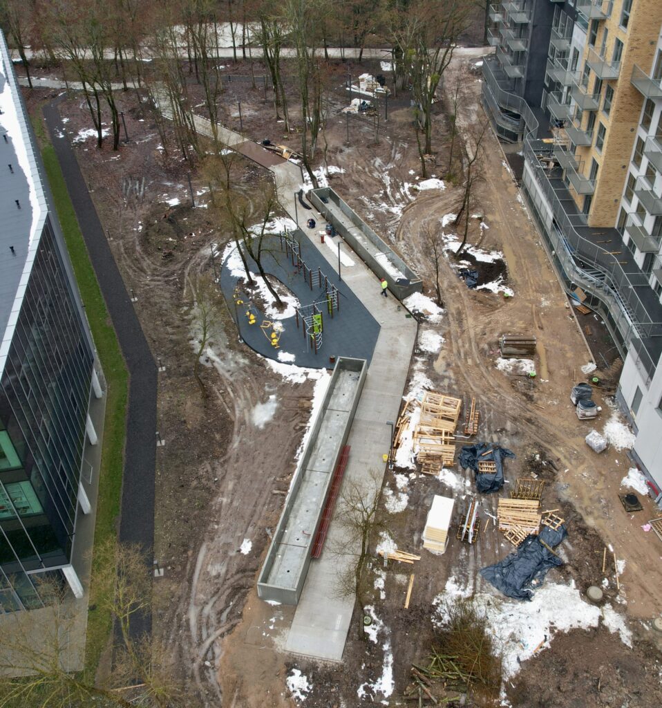 Miesto skveras (Europos pr.) - Square - construction photos