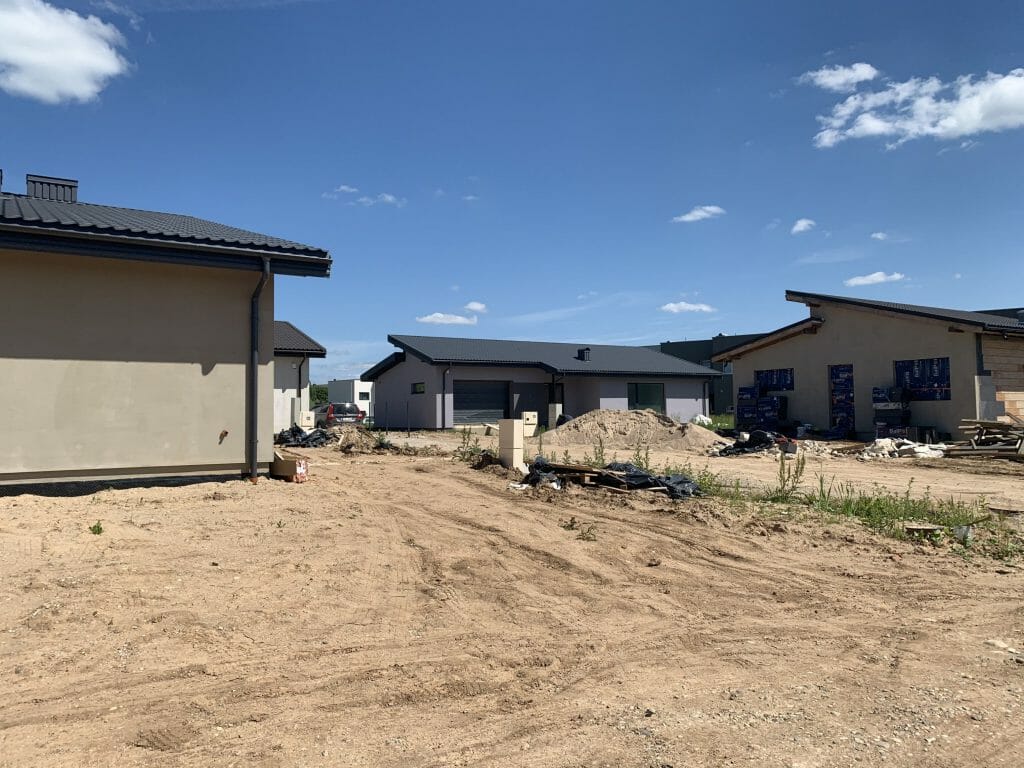 17 perlų (Uždaroji g.) - Private house community - construction photos