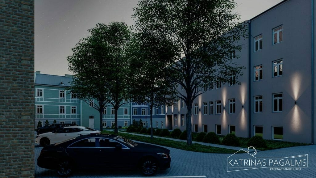 Katrīnas pagalms (Katrīnas dambis 6, Piena iela 2, 4) - Daugiabutis - vizualizacija