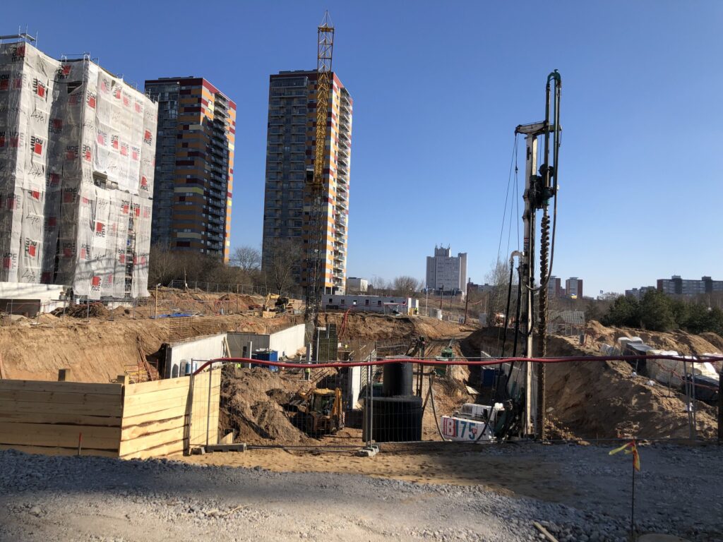 Sky Office (Spaudos g. 7) - Office center - construction photos