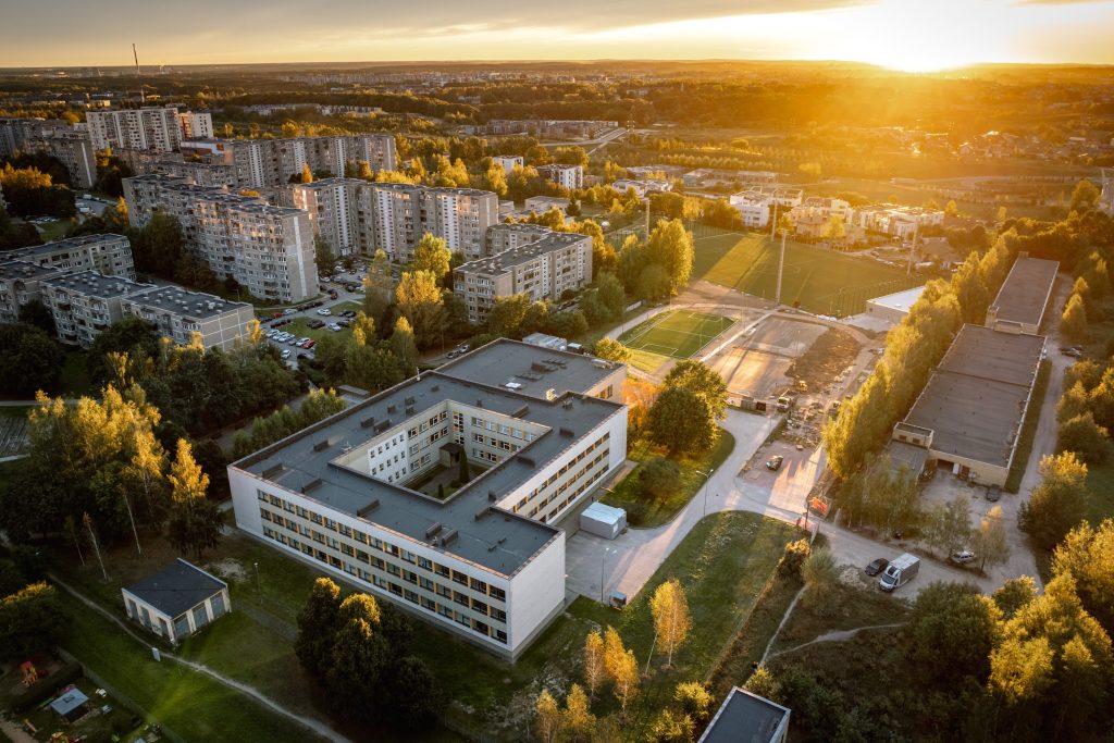 Mykolo Biržiškos gimnazijos futbolo stadionas (Taikos g. 81) - Sports field or court - construction photos