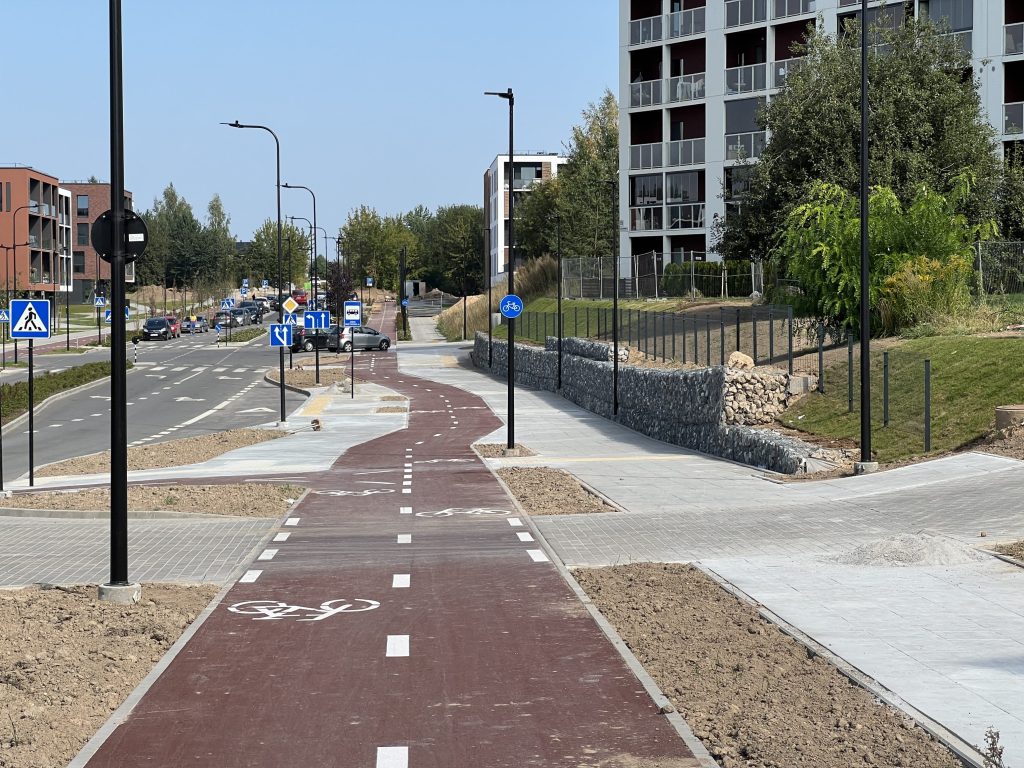 Karaliaučiaus g. atkarpa, Vištyčio g., J. Bretkūno g. atkarpa (Karaliaučiaus g., Vištyčio g., J. Bretkūno g.) - Bike path, Street - construction photos