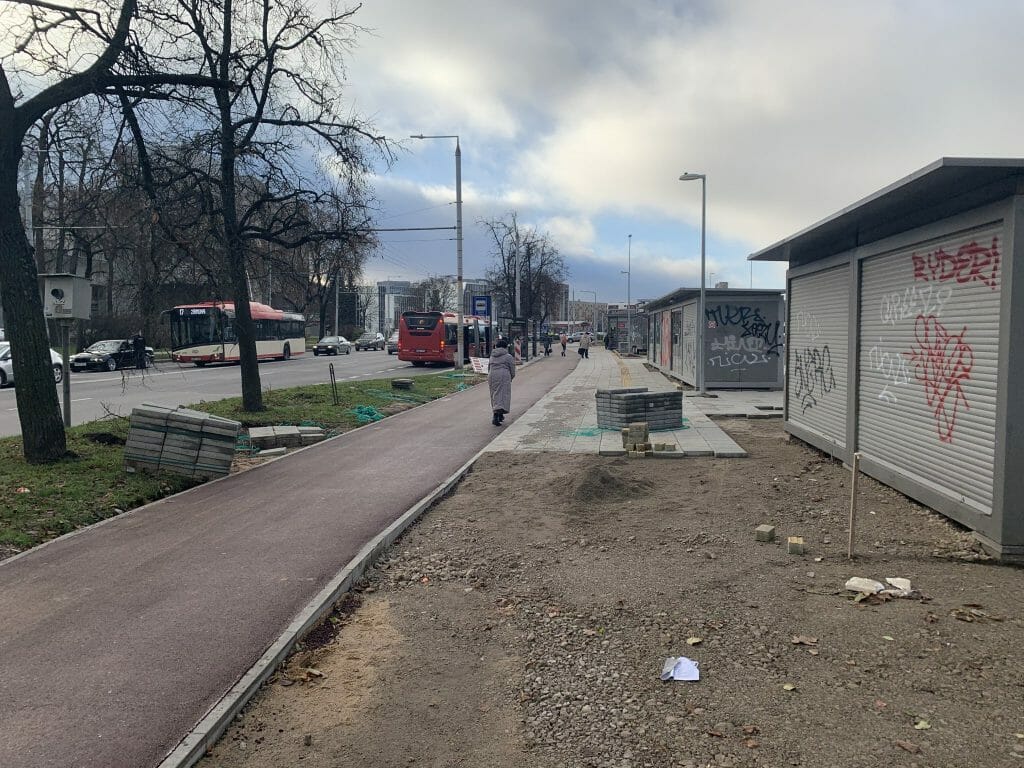 Žirmūnų trikampio modernizavimas (Tuskulėnų g.) - Bike path, Pedestrian path - construction photos
