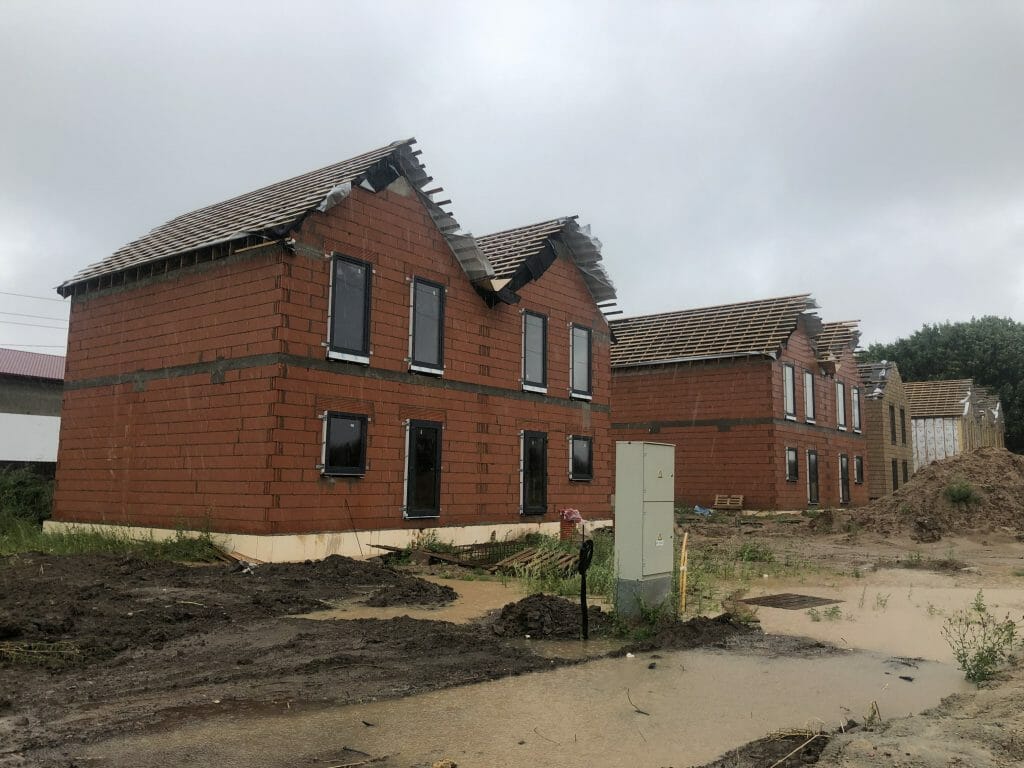 Ąžuolo kvartalas 1 etapas (Bernotų g. 1, Bernotų g. 17, Lavoriškių g. 1, Karmazinų g. 2) - Row housing - construction photos