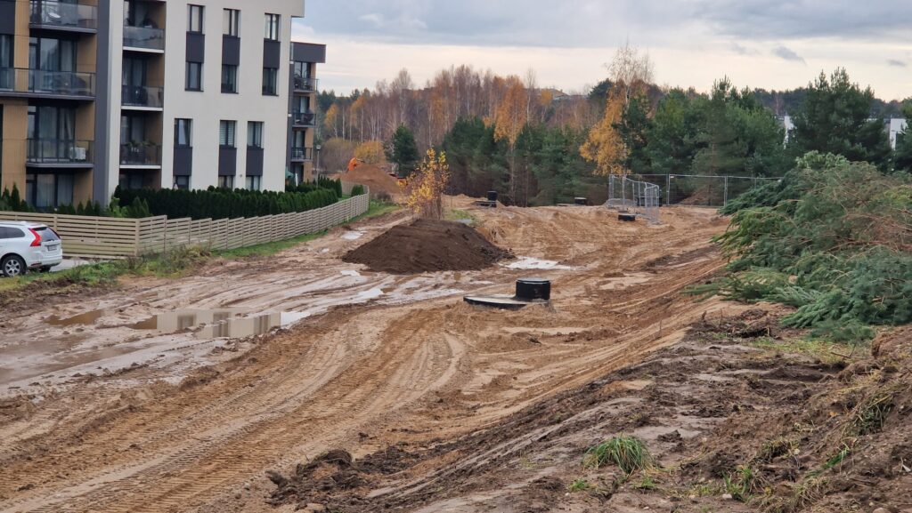Gilužio g. (Gilužio g.) - Dviračių takas, Gatvė - statybų nuotraukos