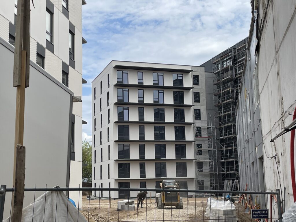 City Yard (Kareivių g. 2D) - Multi apartment - construction photos