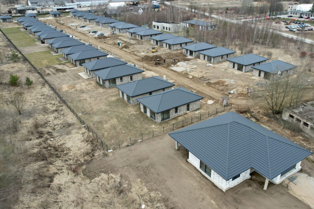 Meduvio alėja (Meduvio g. 1A-J, 3A-J) - Private house community - construction photos