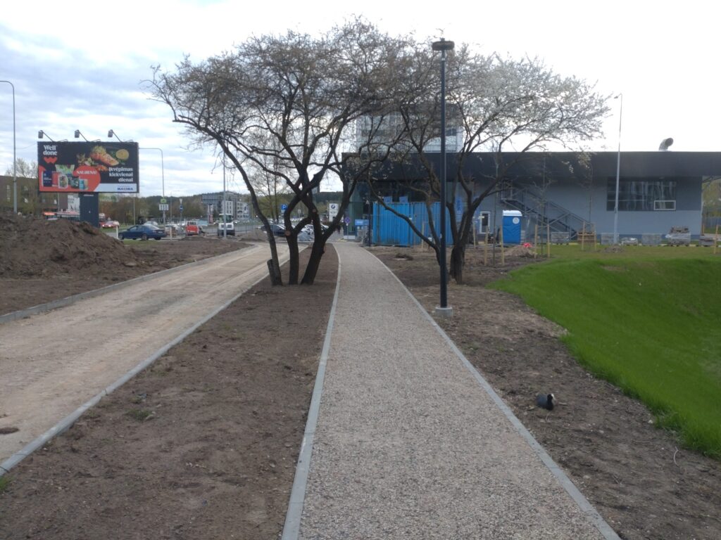 Dviračių tako atkarpa ties Ozo g. 12 (Ozo g.) - Bike path - construction photos