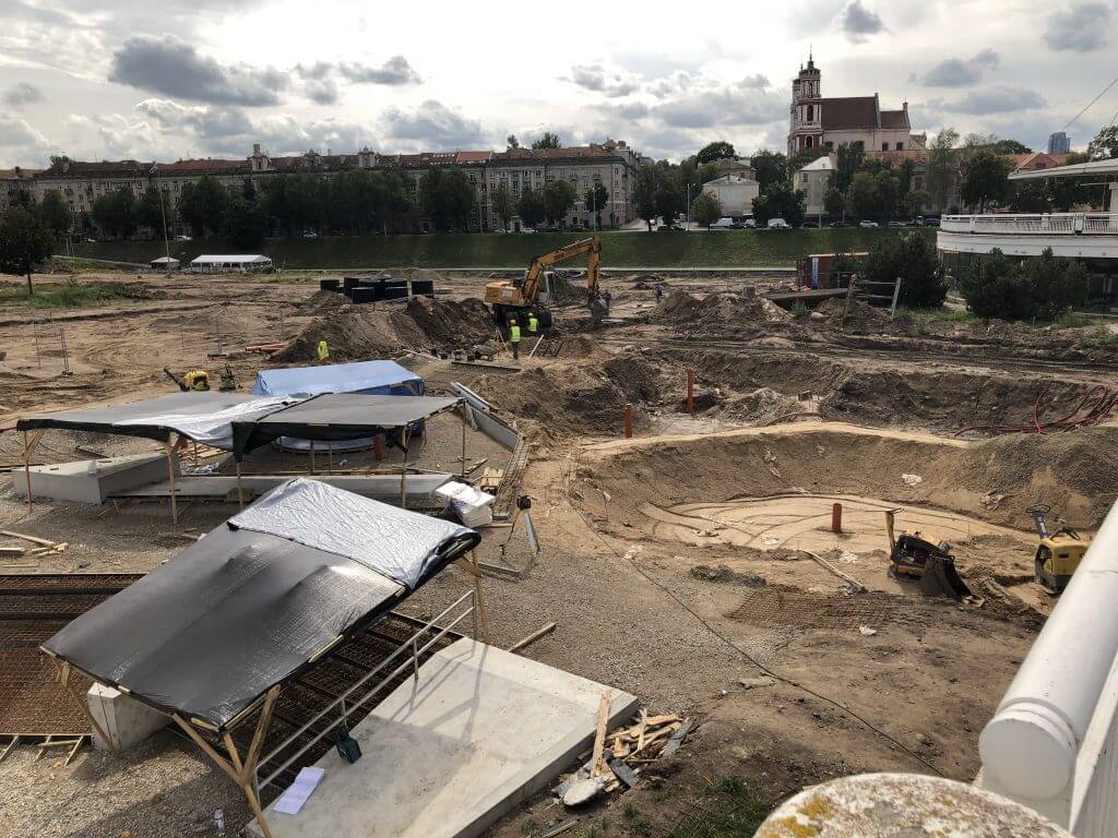 Neries dešiniosios krantinės (Upės g.) - Bike path, Sports field or court, Waterside - construction photos