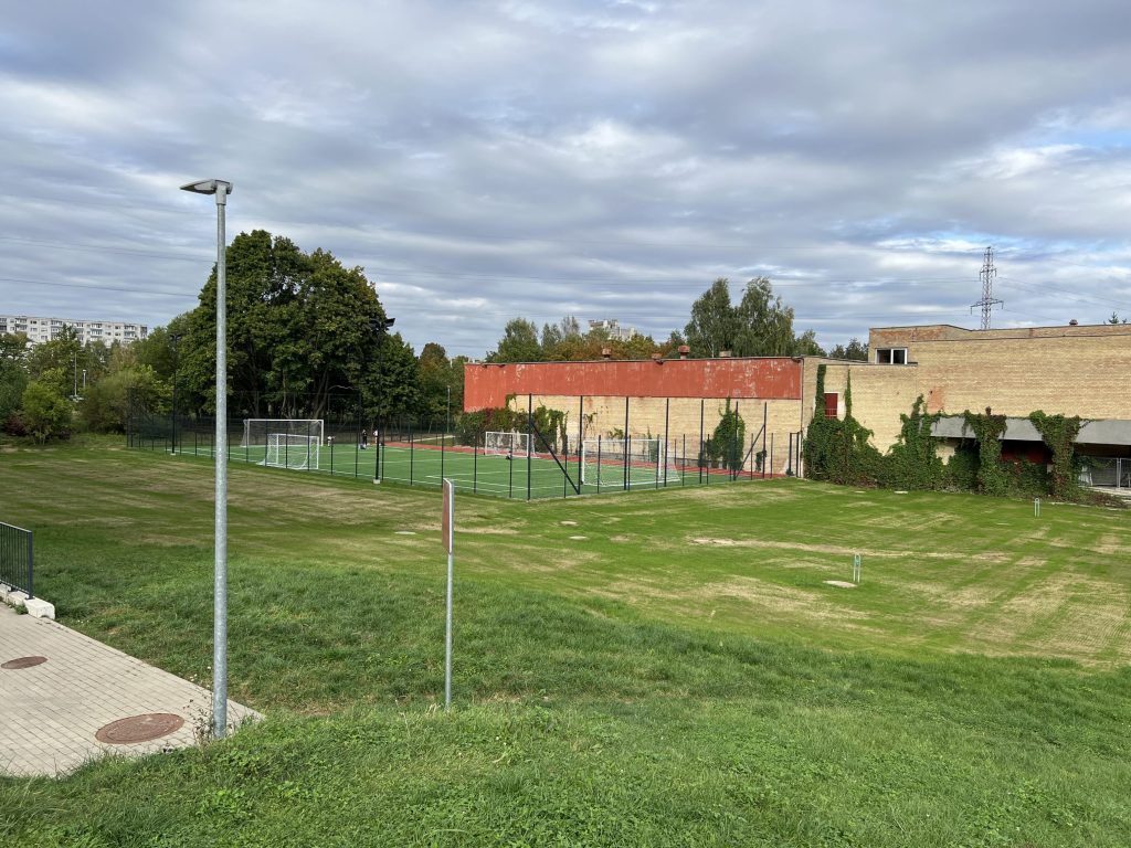 Vilniaus Ozo gimnazijos sporto aikštynas (Ozo g. 39) - Sports arena - construction photos