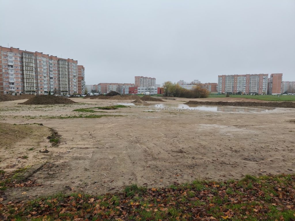 Parkas šalia Šilutės pl. (Šilutės pl.) - Parkas - statybų nuotraukos