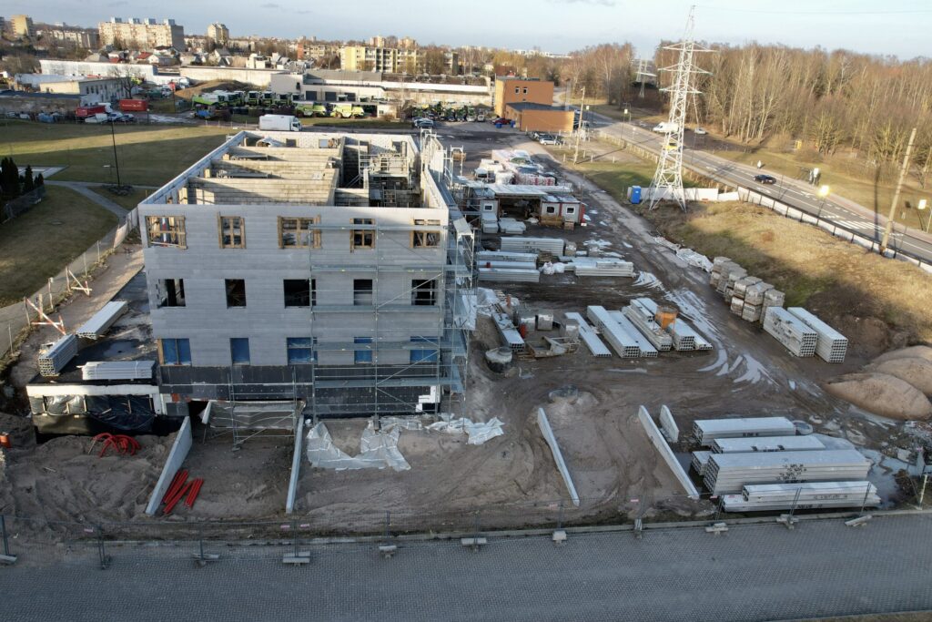 Ąžuolų namai (Verkių g. 48) - Multi apartment - construction photos