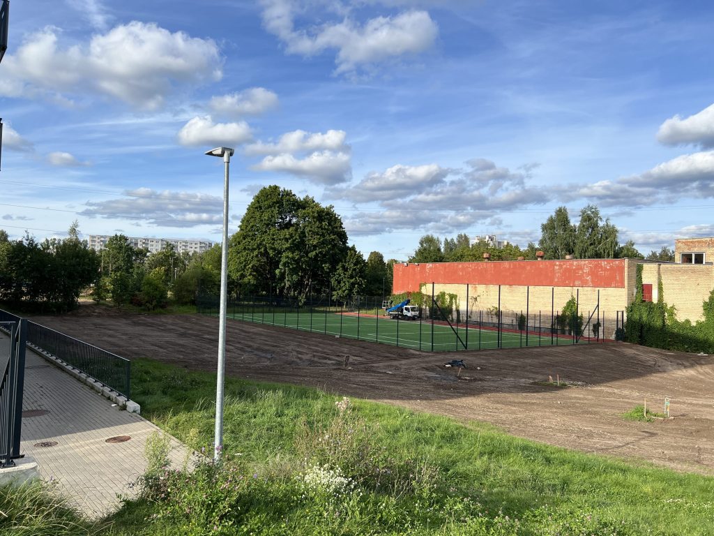 Vilniaus Ozo gimnazijos sporto aikštynas (Ozo g. 39) - Sports arena - construction photos