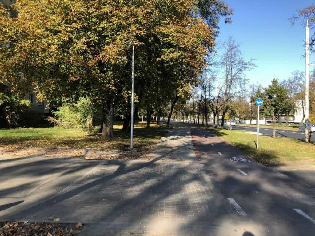 Žirmūnų trikampio modernizavimas (Tuskulėnų g.) - Bike path, Pedestrian path - construction photos