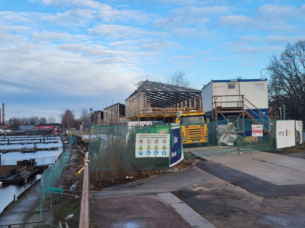 Jahtklubs un daudzfunkcionālais izklaides un atpūtas komplekss “ExPorto” (Eksporta iela 1A) - Kita komercija, Pakrantė - statybų nuotraukos