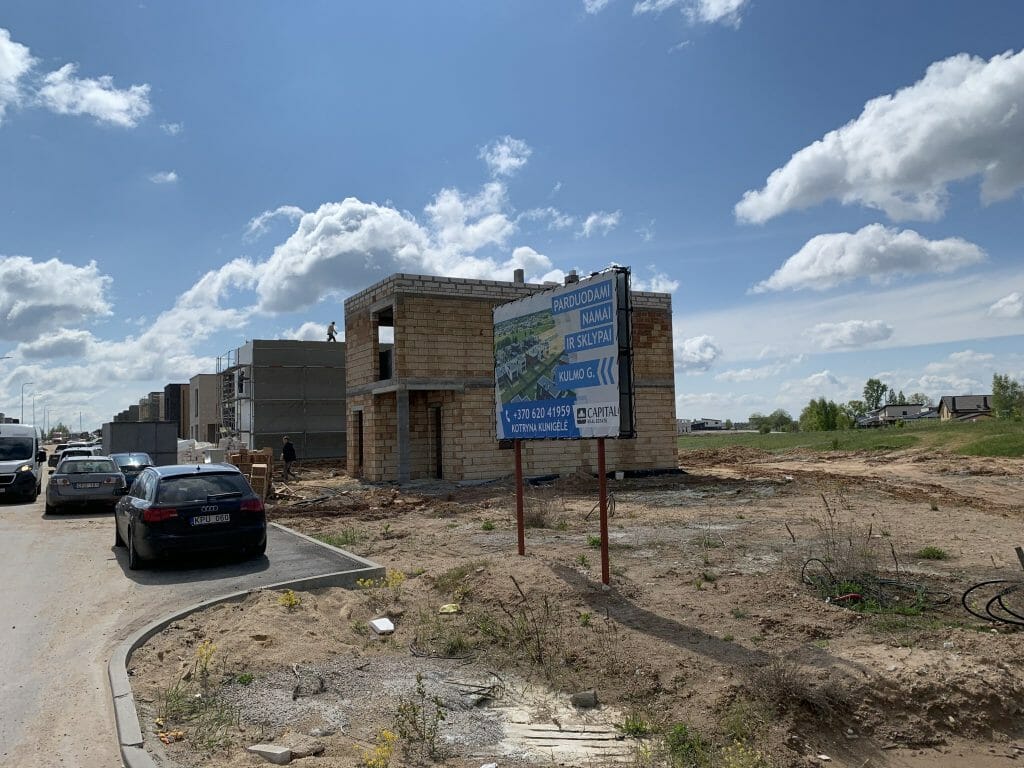 Herkaus alėjos (Notangos/Kulmo g.) - Row housing - construction photos
