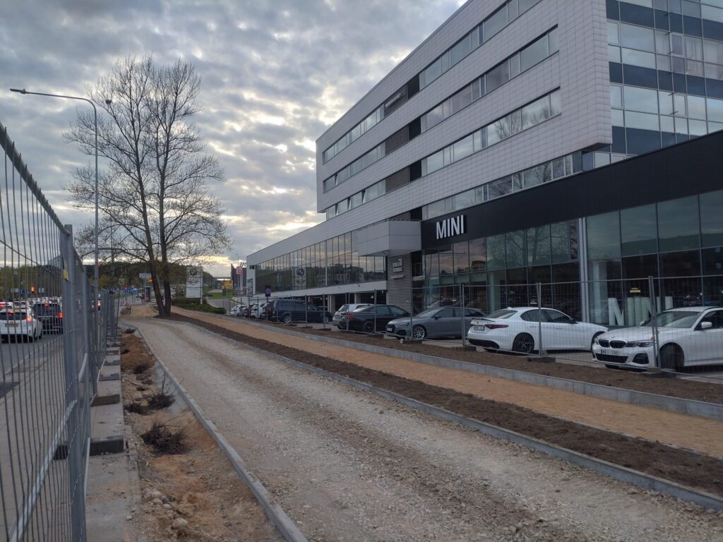 Dviračių tako atkarpa ties Ozo g. 12 (Ozo g.) - Bike path - construction photos