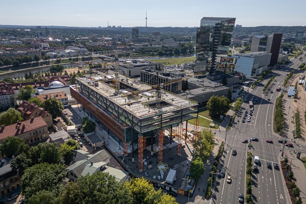 Sąvaržėlė (Konstitucijos pr. 14A) - Office center - construction photos