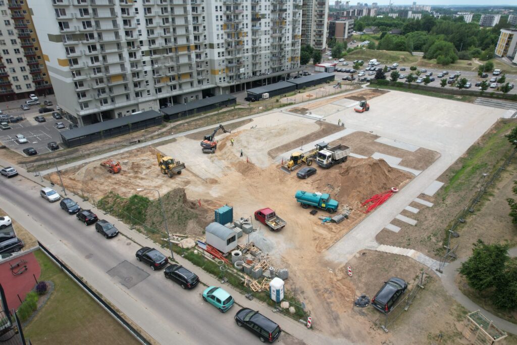 Perkūno skveras (Perkūnkiemio g.) - Square - construction photos