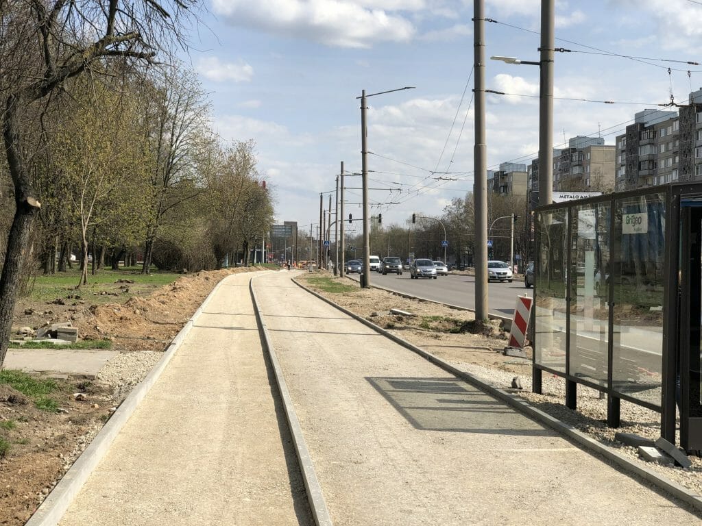 Taikos pr. rekonstrukcija 2 etapas (Taikos pr.) - Dviračių takas, Gatvė - statybų nuotraukos