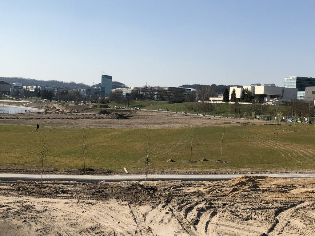 Neries dešiniosios krantinės (Upės g.) - Bike path, Sports field or court, Waterside - construction photos