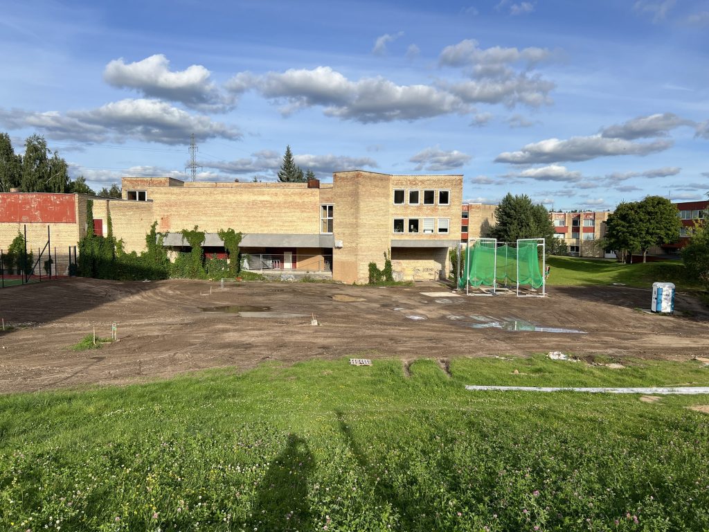 Vilniaus Ozo gimnazijos sporto aikštynas (Ozo g. 39) - Sports arena - construction photos