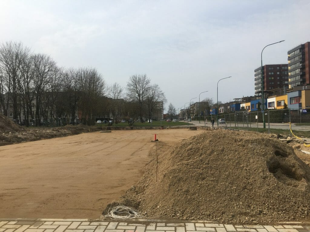 Futbolo mokyklos ir baseino pastato konversija 1 etapas (Paryžiaus Komunos g. 16A) - Sporta būve - būvdarbu attēli