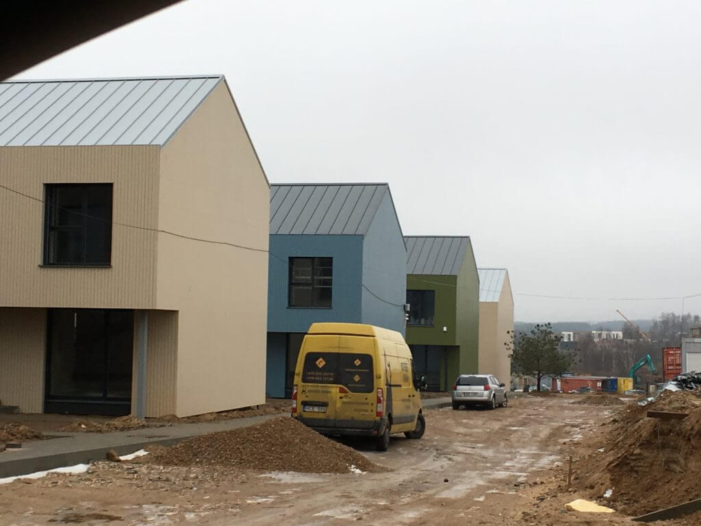 Voverės namų kvartalas (Piliavos g.) - Row housing - construction photos