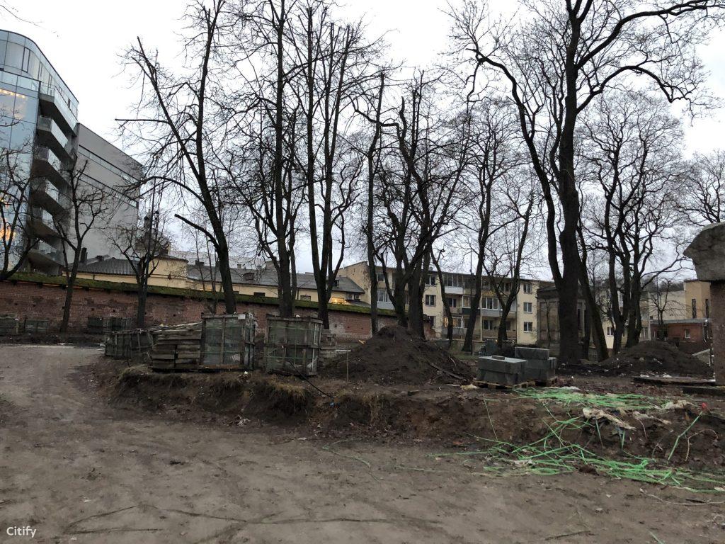Miesto sodas (Laisvės al.) - Park - construction photos